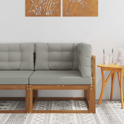 Sofa narożna na zewnątrz Lite Drewno Akacji Naturalny