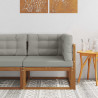 Sofa narożna na zewnątrz Lite Drewno Akacji Naturalny