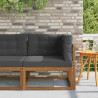 Sofa narożna na zewnątrz Lite Drewno Akacji Naturalny