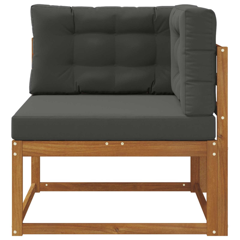 Sofa narożna na zewnątrz Lite Drewno Akacji Naturalny