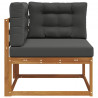 Sofa narożna na zewnątrz Lite Drewno Akacji Naturalny