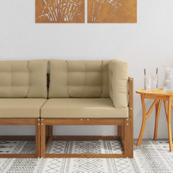 Sofa narożna na zewnątrz Lite Drewno Akacji Naturalny