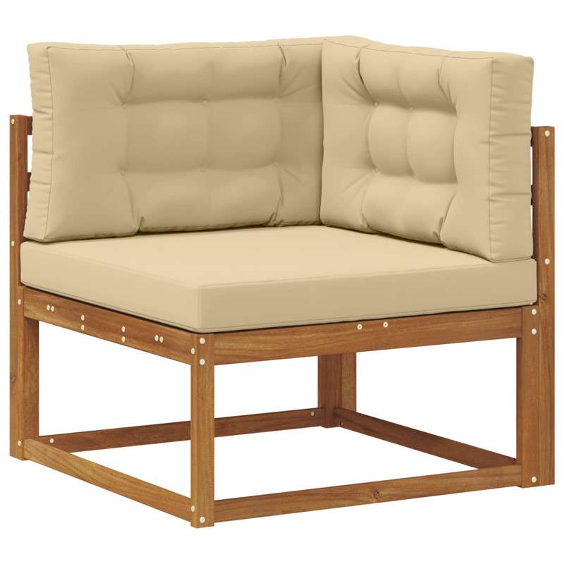 Sofa narożna na zewnątrz Lite Drewno Akacji Naturalny