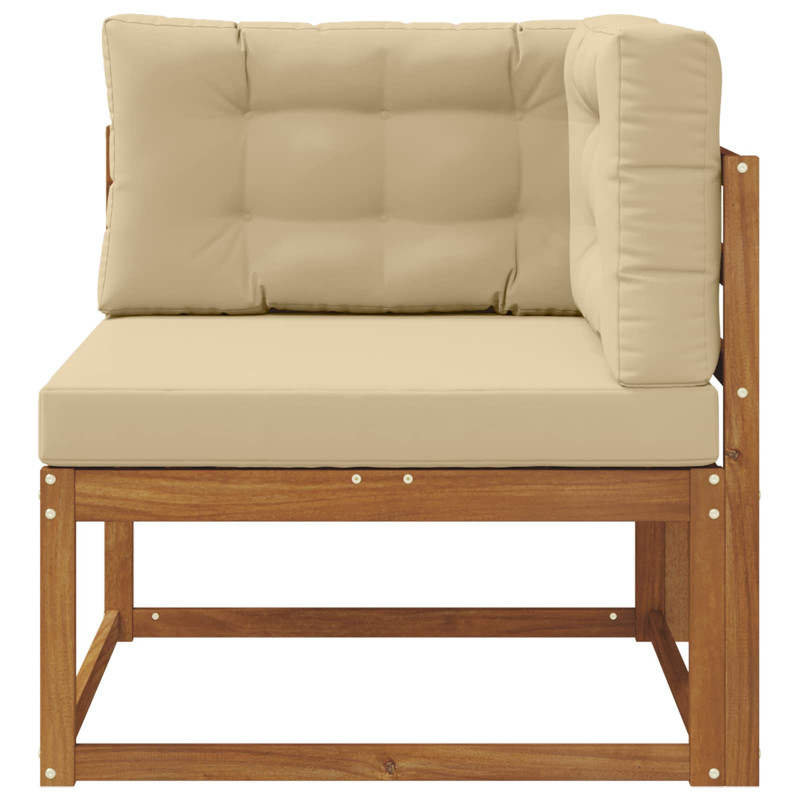 Sofa narożna na zewnątrz Lite Drewno Akacji Naturalny