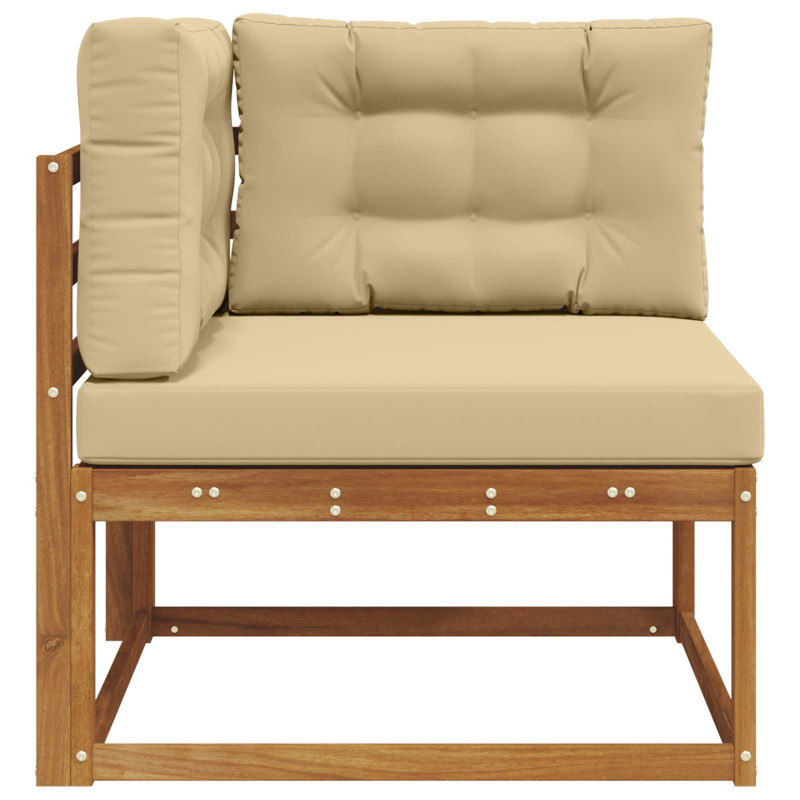 Sofa narożna na zewnątrz Lite Drewno Akacji Naturalny