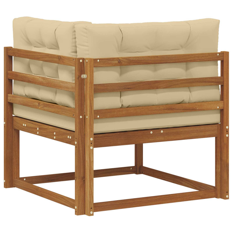 Sofa narożna na zewnątrz Lite Drewno Akacji Naturalny