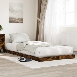 Stelaż łóżkowy Dąb wędzony 90 x 190 cm Materiał drewnopochodny
