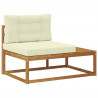 Sofa końcowa na zewnątrz z poduszką Naturalny 115 x 83 x 73 cm