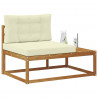 Sofa końcowa na zewnątrz z poduszką Naturalny 115 x 83 x 73 cm
