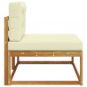 Sofa końcowa na zewnątrz z poduszką Naturalny 115 x 83 x 73 cm