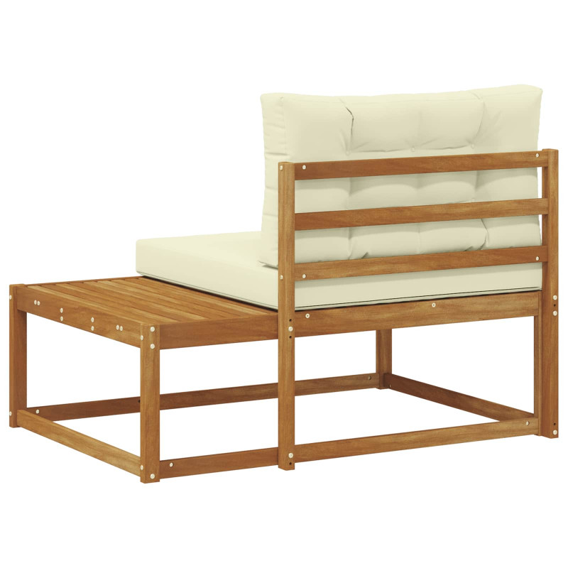 Sofa końcowa na zewnątrz z poduszką Naturalny 115 x 83 x 73 cm