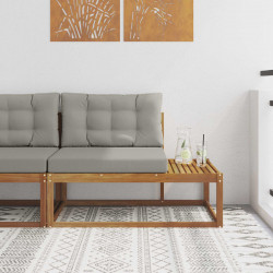 Sofa końcowa na zewnątrz z poduszką Naturalny 115 x 83 x 73 cm