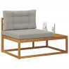 Sofa końcowa na zewnątrz z poduszką Naturalny 115 x 83 x 73 cm