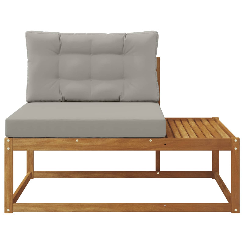 Sofa końcowa na zewnątrz z poduszką Naturalny 115 x 83 x 73 cm