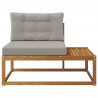 Sofa końcowa na zewnątrz z poduszką Naturalny 115 x 83 x 73 cm