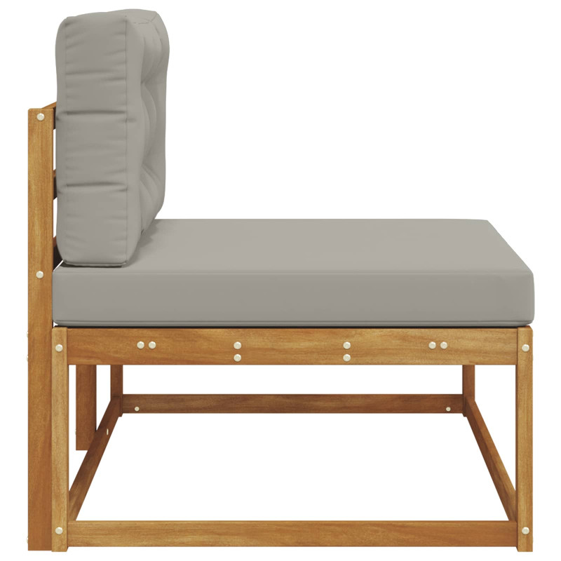 Sofa końcowa na zewnątrz z poduszką Naturalny 115 x 83 x 73 cm