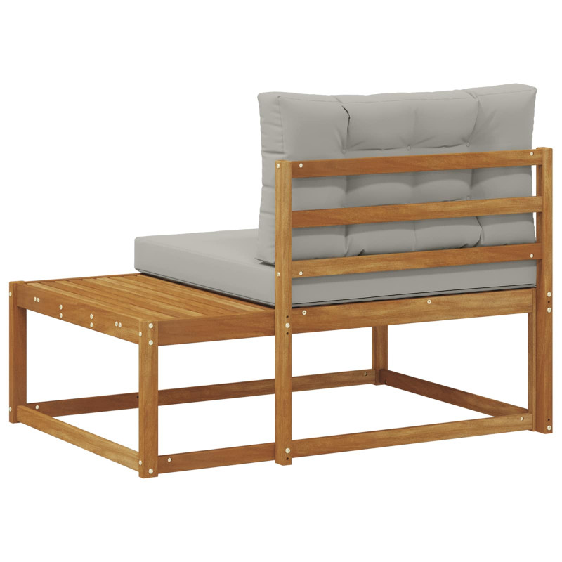 Sofa końcowa na zewnątrz z poduszką Naturalny 115 x 83 x 73 cm