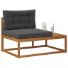 Sofa końcowa na zewnątrz z poduszką Naturalny 115 x 83 x 73 cm