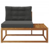 Sofa końcowa na zewnątrz z poduszką Naturalny 115 x 83 x 73 cm