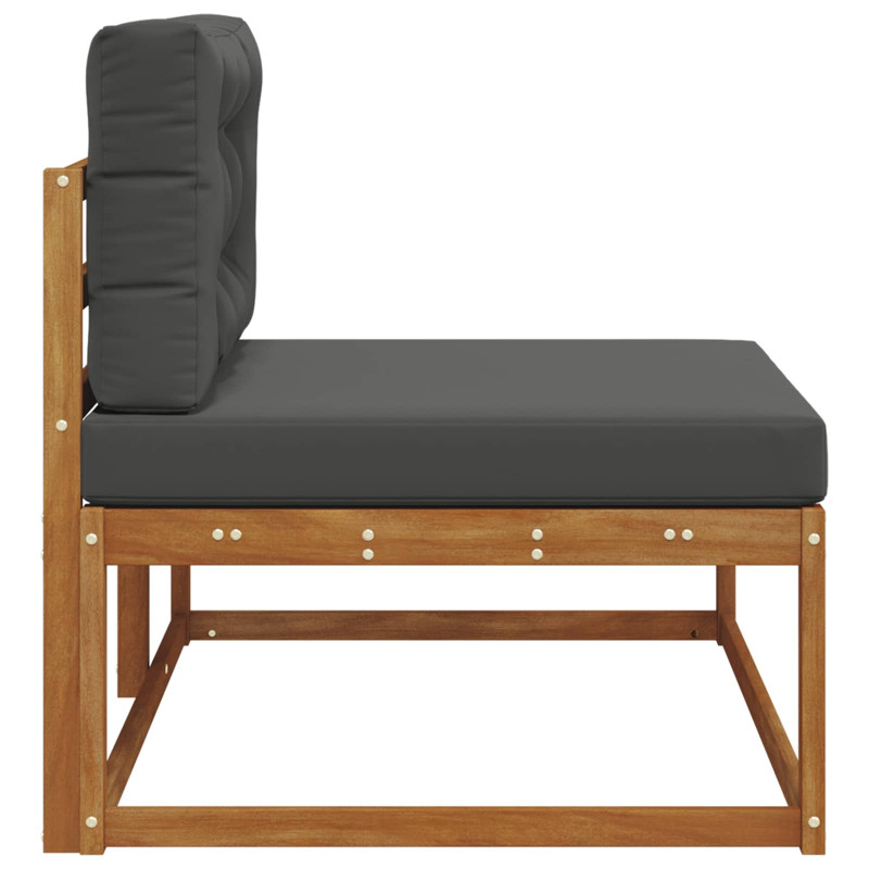 Sofa końcowa na zewnątrz z poduszką Naturalny 115 x 83 x 73 cm