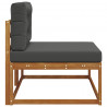 Sofa końcowa na zewnątrz z poduszką Naturalny 115 x 83 x 73 cm