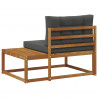 Sofa końcowa na zewnątrz z poduszką Naturalny 115 x 83 x 73 cm
