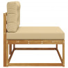 Sofa końcowa na zewnątrz z poduszką Naturalny 115 x 83 x 73 cm