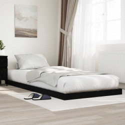 Stelaż łóżkowy Czarny Dąb 80 x 200 cm Materiał drewnopochodny