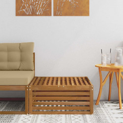 Pufa na zewnątrz Naturalny 79 x 79 x 37 cm Lite Drewno Akacji