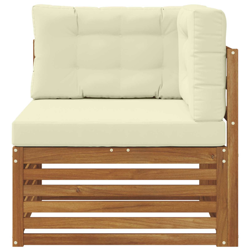 Sofa narożna na zewnątrz Lite Drewno Akacji Naturalny