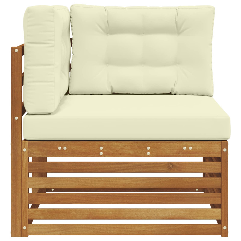 Sofa narożna na zewnątrz Lite Drewno Akacji Naturalny