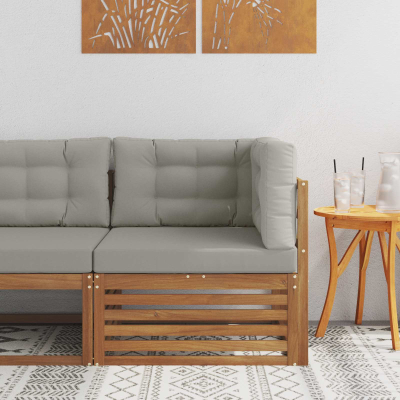 Sofa narożna na zewnątrz Lite Drewno Akacji Naturalny