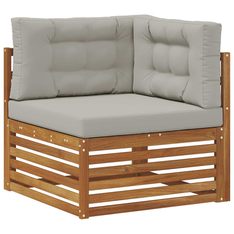 Sofa narożna na zewnątrz Lite Drewno Akacji Naturalny