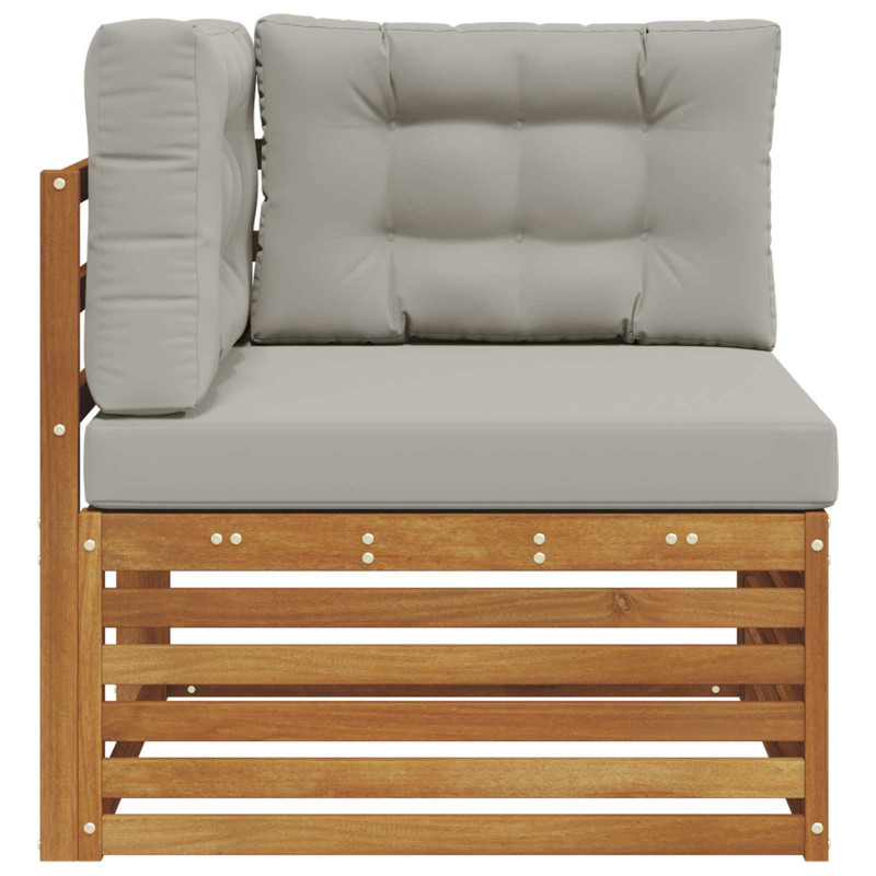 Sofa narożna na zewnątrz Lite Drewno Akacji Naturalny