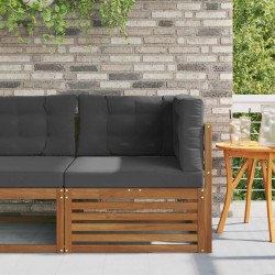 Sofa narożna na zewnątrz Lite Drewno Akacji Naturalny