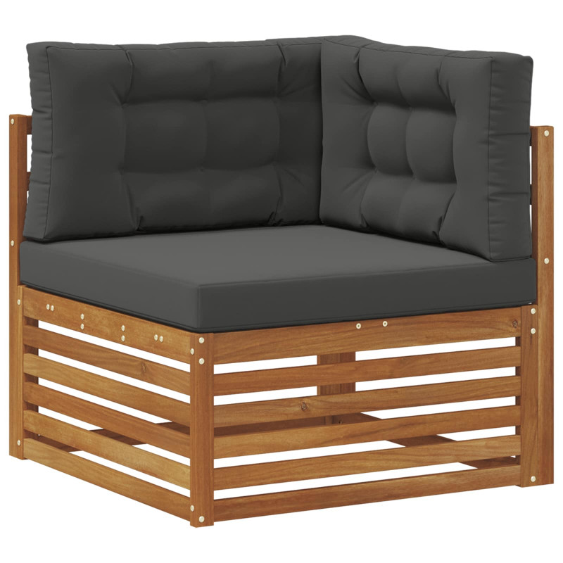 Sofa narożna na zewnątrz Lite Drewno Akacji Naturalny