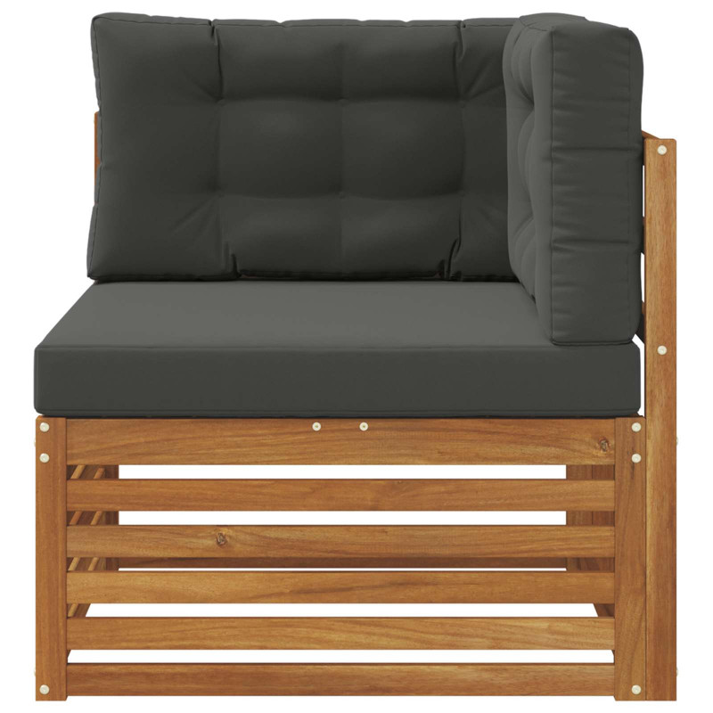 Sofa narożna na zewnątrz Lite Drewno Akacji Naturalny