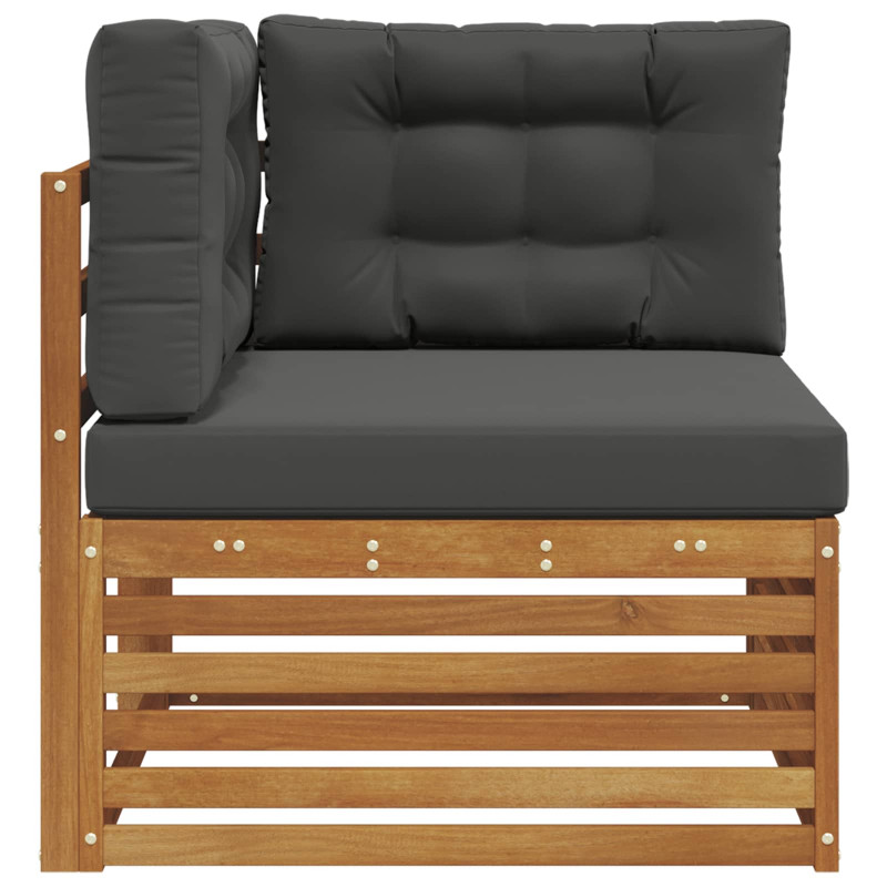 Sofa narożna na zewnątrz Lite Drewno Akacji Naturalny