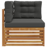 Sofa narożna na zewnątrz Lite Drewno Akacji Naturalny