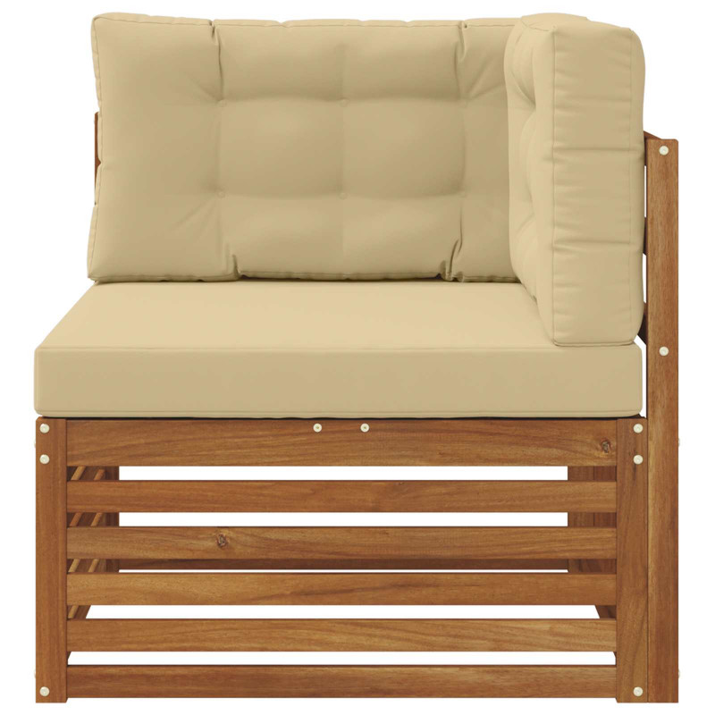Sofa narożna na zewnątrz Lite Drewno Akacji Naturalny