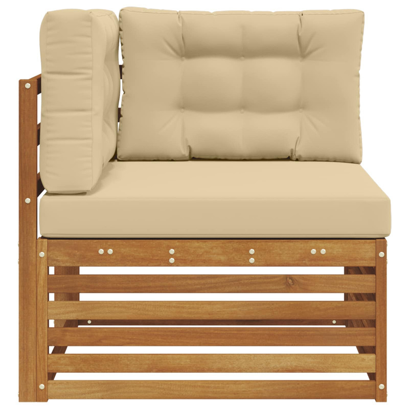 Sofa narożna na zewnątrz Lite Drewno Akacji Naturalny
