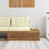 Sofa końcowa na zewnątrz z poduszką Naturalny 115 x 83 x 73 cm