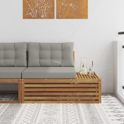 Sofa końcowa na zewnątrz 3 Sztuka Naturalny i Jasny Szary
