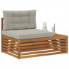 Sofa końcowa na zewnątrz 3 Sztuka Naturalny i Jasny Szary