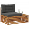 Sofa końcowa na zewnątrz z poduszką Naturalny 115 x 83 x 73 cm