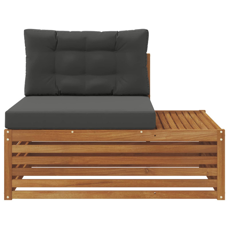 Sofa końcowa na zewnątrz z poduszką Naturalny 115 x 83 x 73 cm