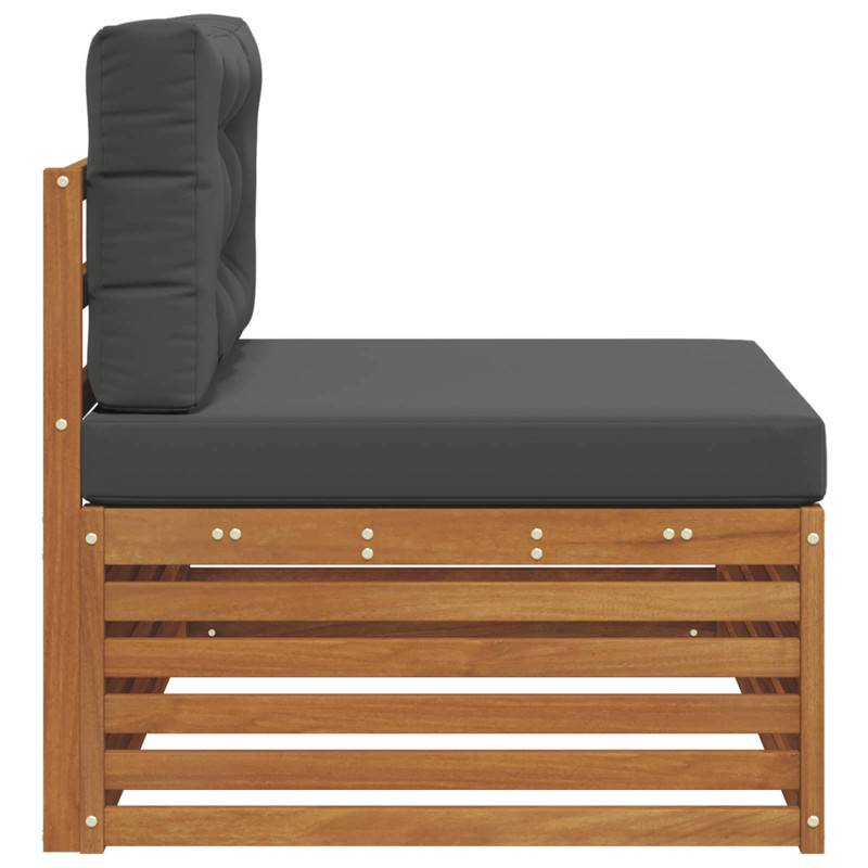Sofa końcowa na zewnątrz z poduszką Naturalny 115 x 83 x 73 cm