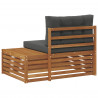 Sofa końcowa na zewnątrz z poduszką Naturalny 115 x 83 x 73 cm