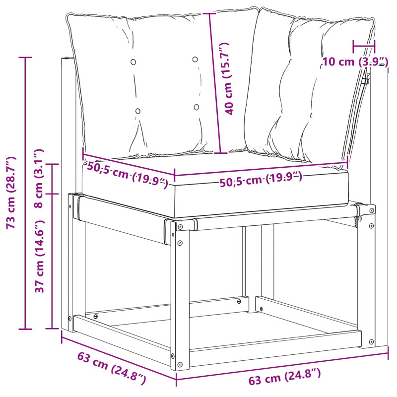 Sofa narożna na zewnątrz