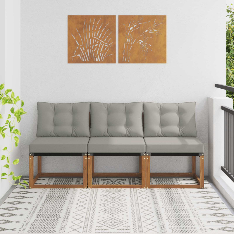 3 Sztuka Sofa środkowa na zewnątrz